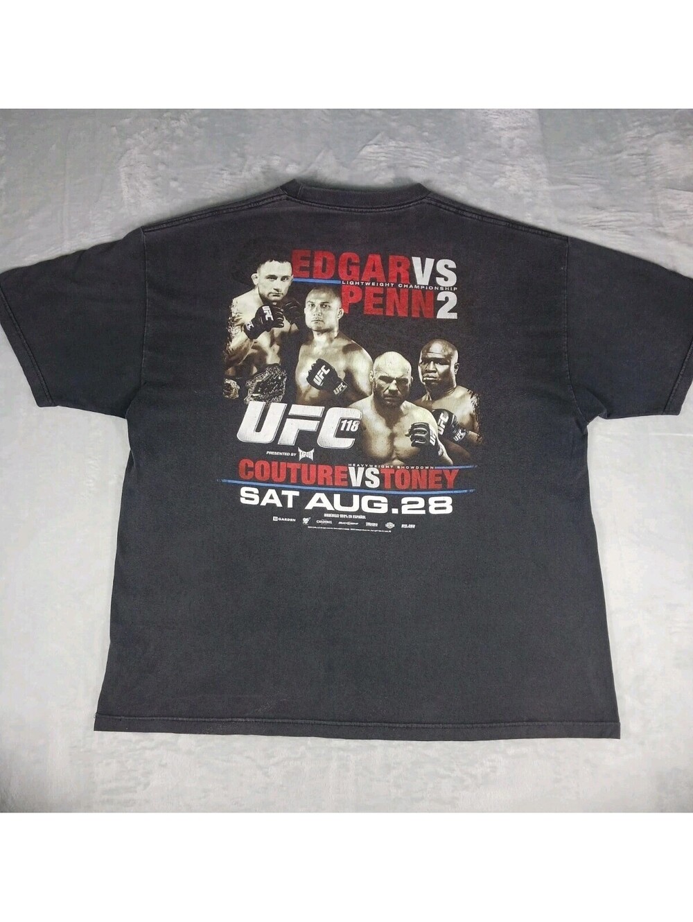 UFC T Shirt 2010 118 Edgar Penn T-Shirt Mens XXL MMA Fighting Promo Y2K Shirt